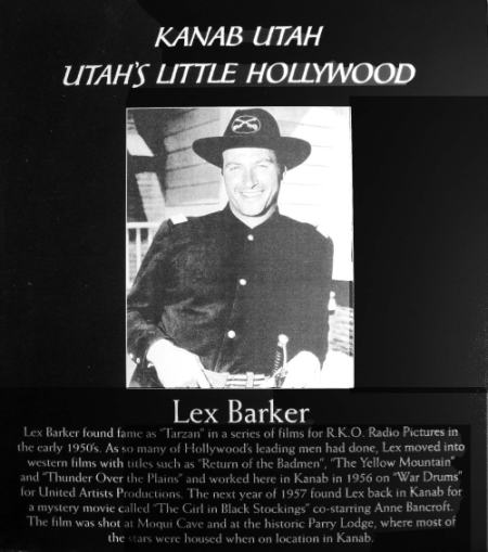 Lex Barker on Kanab Utah's Little Hollywood